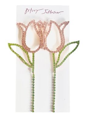 Betsey Johnson Tulip Earrings Pink NWT